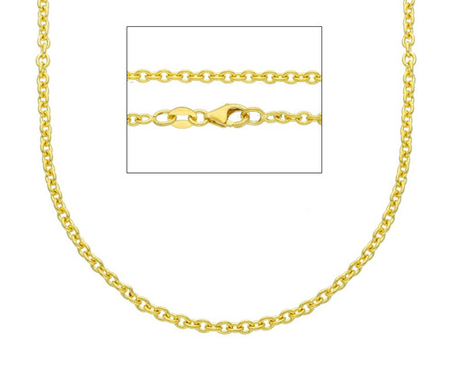 Kette aus gelbgold - kette, rolo