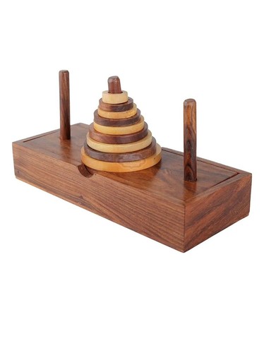 Holzturm von hanoi puzzlespiel - holzturm,