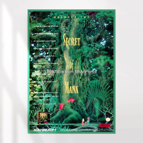 Secret mana poster snes - secret, of