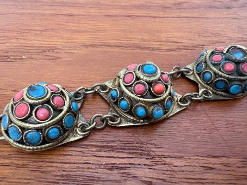 Altes armband messing steine - armband,