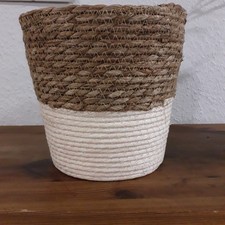 Übertopf Blumenübertopf Sisal oder Bast o.ä. braun / beige