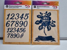 Stanzschablonen Rose, Zahlen und weitere 