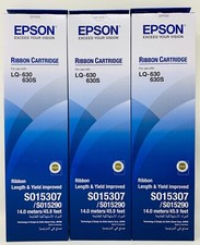 Epson S015307 Band Original Schwarz Für Epson LQ-630/ LQ-630S (X 3 Stücke)