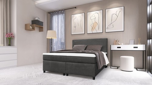 Boxspringbett paxos cordstoff - boxspringbett,