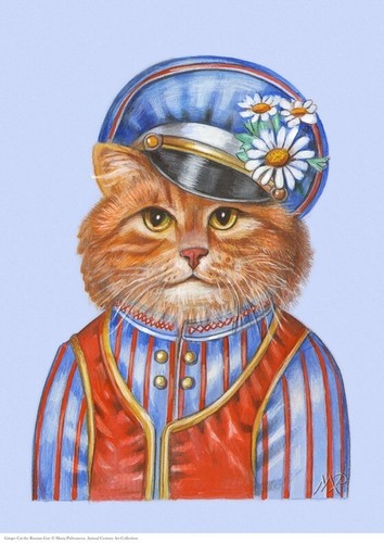 Katze ginger cat kunstdruck - a3,