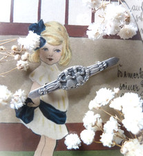 Jugendstil Brosche Silber 800 Antik Schmuck Kind