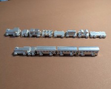 Gebrüder Hildner 2x Miniatur Eisenbahn Zug Aluminium