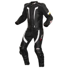 Lederkombi PROTON Zweiteiler von XLS schwarz weiß zweiteilig Gr. 50 bis 58