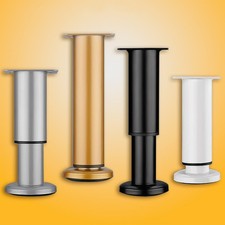 Tischbeine Eisen Optik 710-1300mm Ø 40 mm sehr stabil Tischfüße höhenverstellbar