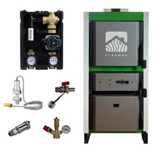 Holzvergaserkessel 32 kW mit Anschlussset Scheitholzkessel, Heizkessel Pyromax