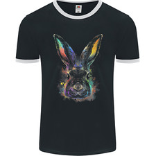 Aquarell Hase Häschen Herren Ringer T-Shirt FotL