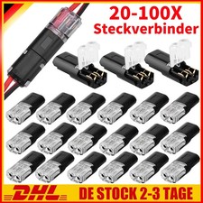 2-100X Steckverbindung 2 Polig Auto Stecker Steckverbinder Wasserdicht KFZ Kabel