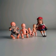 Konvolut 5 Vintage Puppen: 4x