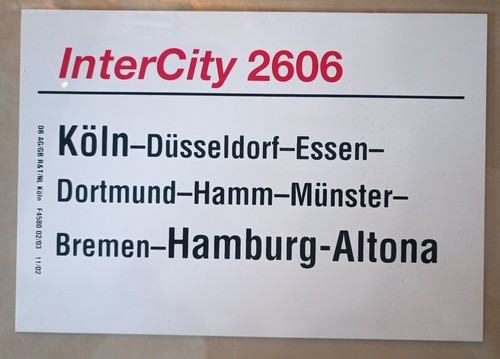 Zuglaufschild intercity - ic,