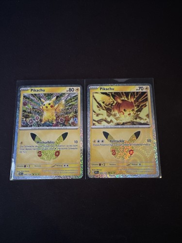 Pokémon tcg pikachu karten - 2x,
