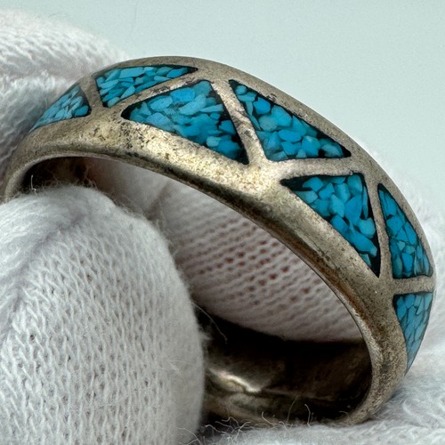 Silberring mit türkis - mit, inlay