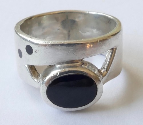 Ring onyx cabochon 925 silber - 925,