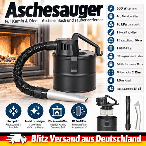 Aschesauger 600w - aschesauger, 4l