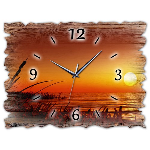 Holz wanduhr leise - bm,