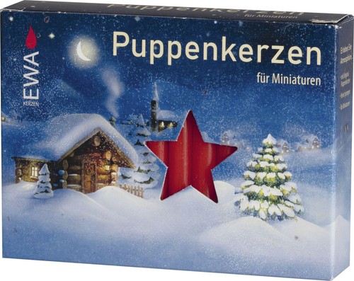 Puppenkerzen rot stück - puppenkerzen, 40