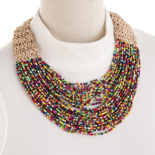 Boho collier kette perlenkette - collier,