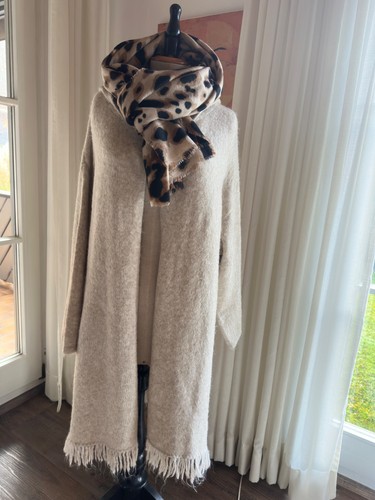 Lange offene strickjacke - lange,