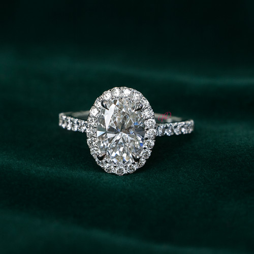 Ovalschliff diamant ring 18k - diamant,