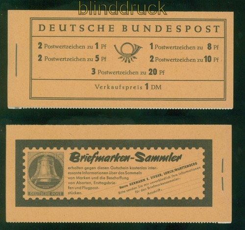 Bund markenheftchen 4 y - markenheftchen,
