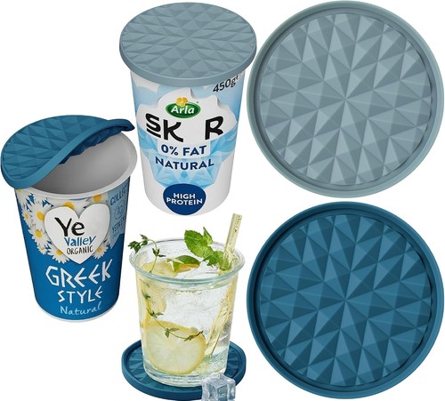 Silikon joghurt deckel - deckel, 2er-set