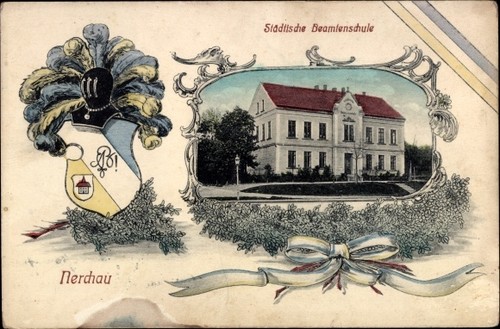 Studentika postcard nerchau - postcard,