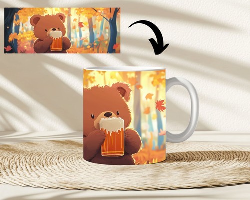 Kaffeetasse teddybär trinkt - kaffeetasse,