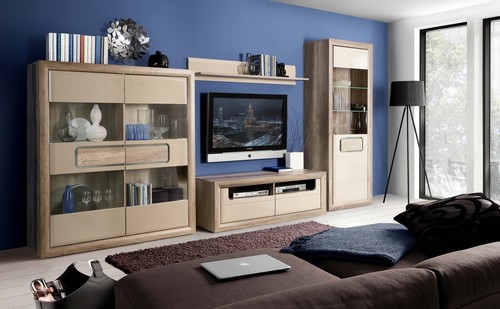 Wohnwand tiziano vitrine - wohnwand,