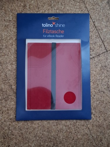 Rote tolino shine filztasche - rote,