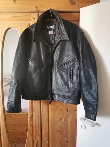 Schott lederjacke schwarz - us, lederjacke,
