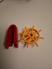 Steuerrad gelb  mit roter Tülle für die Piratenschiffe