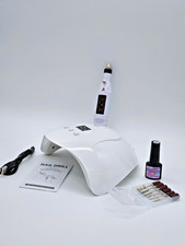 Nagelstudio Starterset UV Gel Nägel +Electric Manicure Machine UV Lampe Weiß NEU