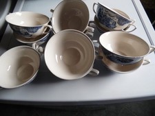 Johnson Bros England Old Britain Castles blau 8 Stück Suppentassen