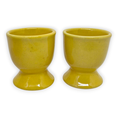 Eierbecher keramik gelb 2er - keramik,