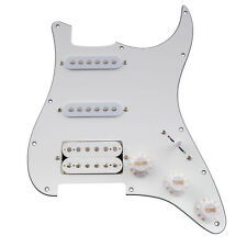 Musiclily 3Ply White 11 Holes HSS Prewired Loaded Pickguard Set For Strat Guitar