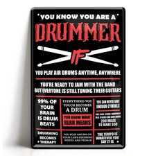 Blechschild DRUMMER RULES