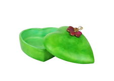 Schmuckdose Herz Ton grün Schmuckschatulle Schmuckkästchen Schmuckbox Dekobox