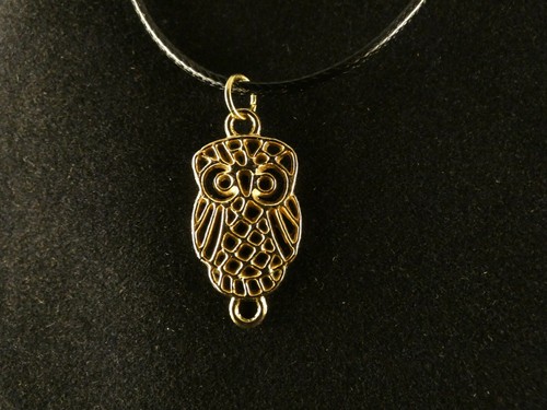 Eule anhänger mit kette - eule,