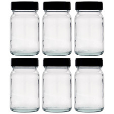 6x 200ml Weithalsglas Klarglas