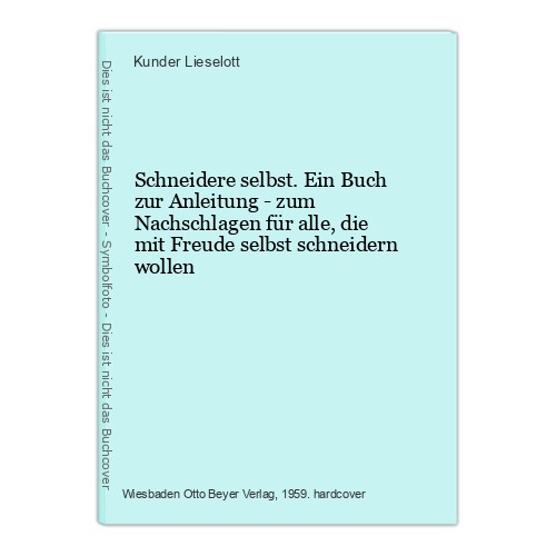 Schneidere selbst ein buch - selbst.,