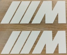 BMW M Performance 2x Aufkleber/Sticker/Decals Vinyl*NEU*Weiss Glänzend 