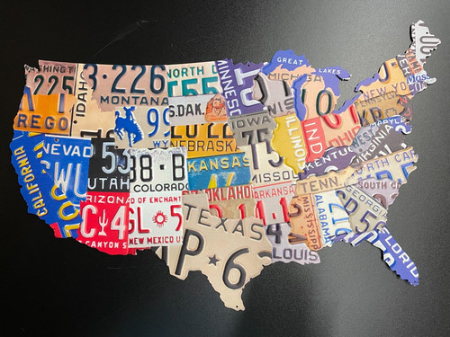 Blechschild usa license plates - usa,