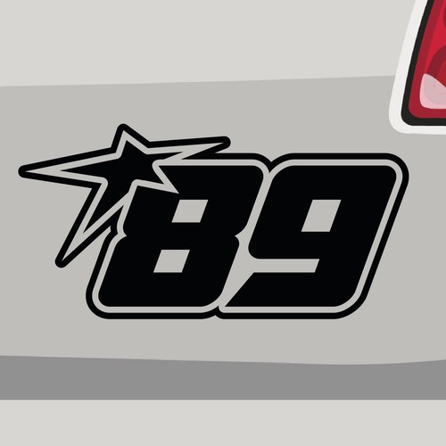 Startnummer aufkleber - 89,