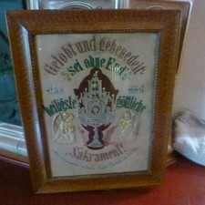 Alter Haussegen Stickbild sakrale Kunst