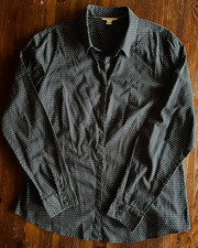 Hübsche Bluse blau Langarm