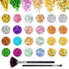 24 Farben Glitzer Set Mit